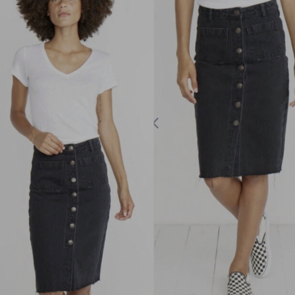 Marine layer jean long skirt